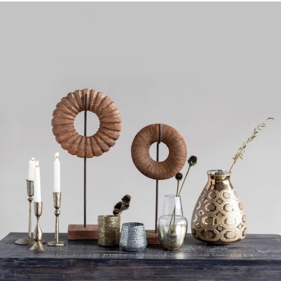 Creative Co-Op Hand-Forged Metal Taper, Antique Brass Finish Candle Holder - Picture 2 of 12